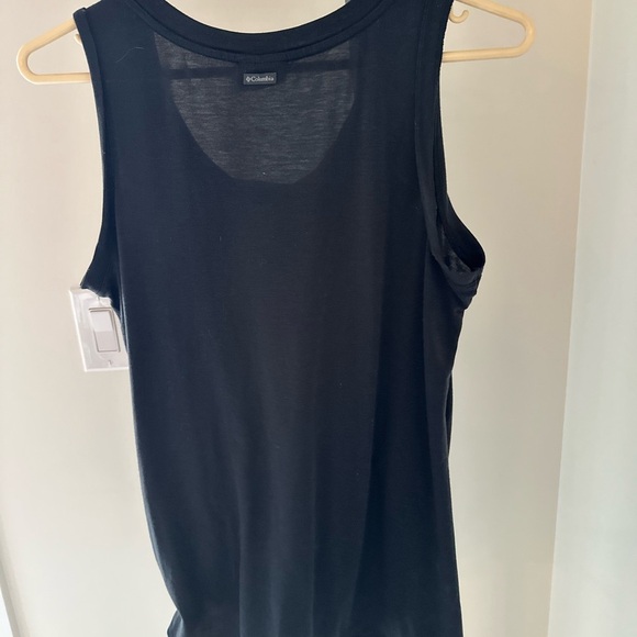 Columbia Black Sleeveless Relaxed Tie Front Tank Top - Picture 4 of 7